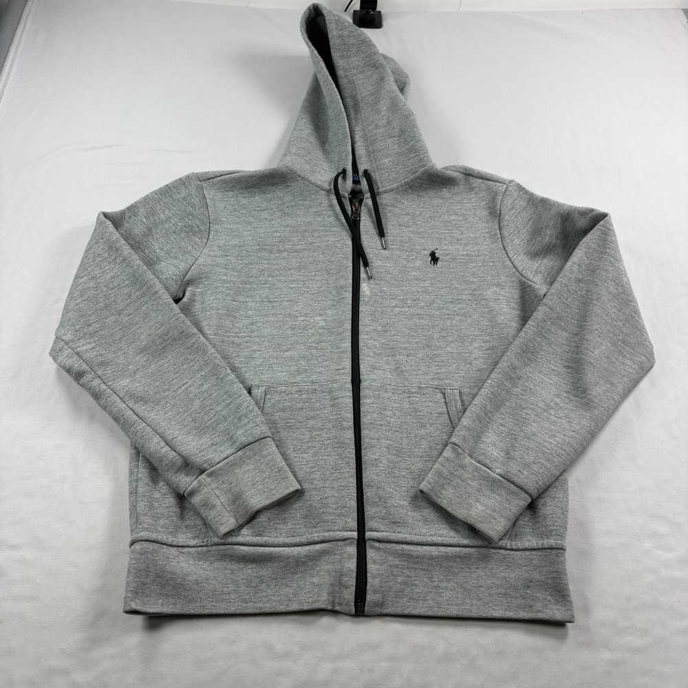 Polo Ralph Lauren Hoodie Mens Medium Gray Full Zip Casual Jacket